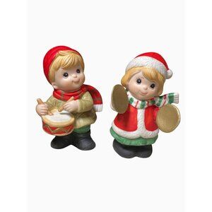 Homco Figurines Decoration #5564 Children Musicians with Drums Cymbals